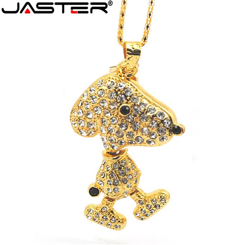 

Usb-флеш-накопитель JASTER, 4/8/16/32 ГБ, металлическое ожерелье с изображением животных
