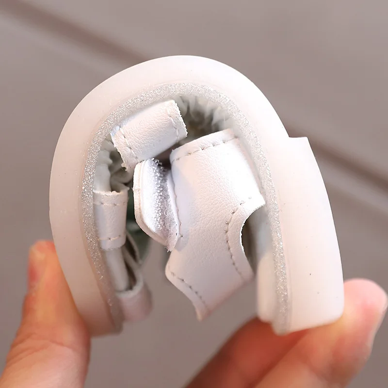 

KINE PANDA Summer Baby Girl Sandals Toddler Girls Shoes Closed Toe Cap Protect Toes 15-19 Princess Design Soft Anti-slide