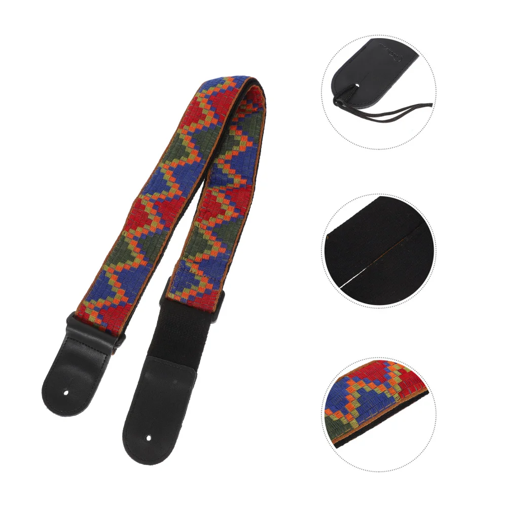 

1pc Bohemia Style Guitar Strap Practical Guitar Shoulder Strap Bass Guitar Strap