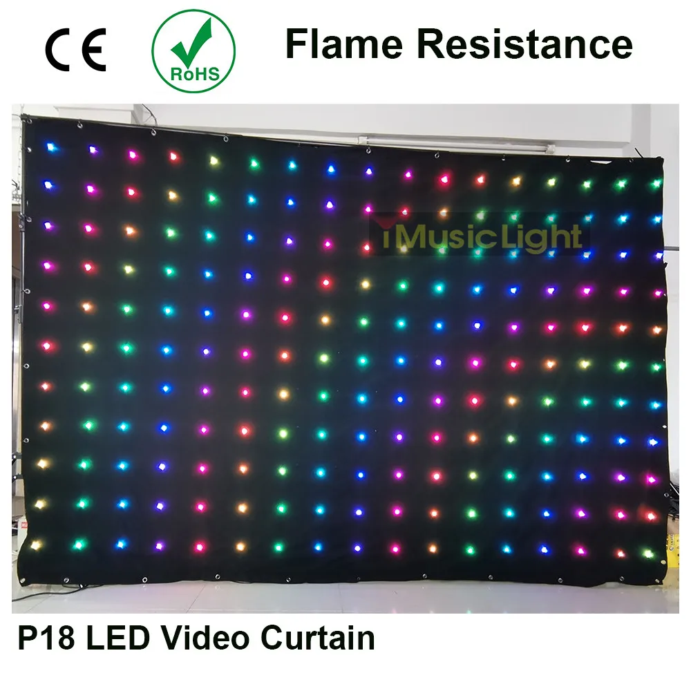 80 анимированных узоров СВЕТОДИОДНЫЙ занавес P18 2 м x 3 м 187 шт. светодиодный s DMX512 для мобильного DJ группа ночной клуб сценический фон