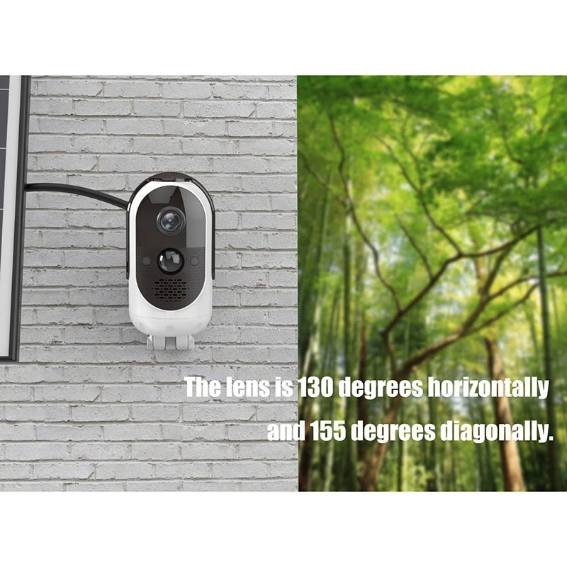 

Wireless Outdoor Security Camera WiFi Solar Powered 1080P System Surveillance Camera with Night Vision PIR Motion