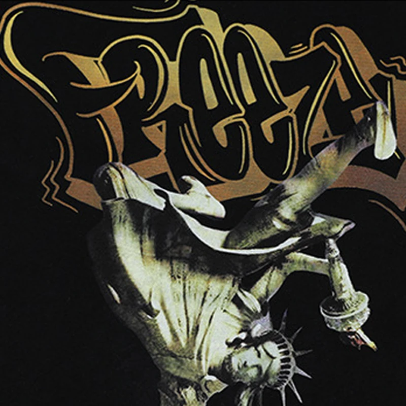 

ELKMU Harajuku Funny Statue of Liberty Print Tshirts Summer Men Streetwear Short Sleeve Tshirt Male Tops Tees Cotton Loose HM169