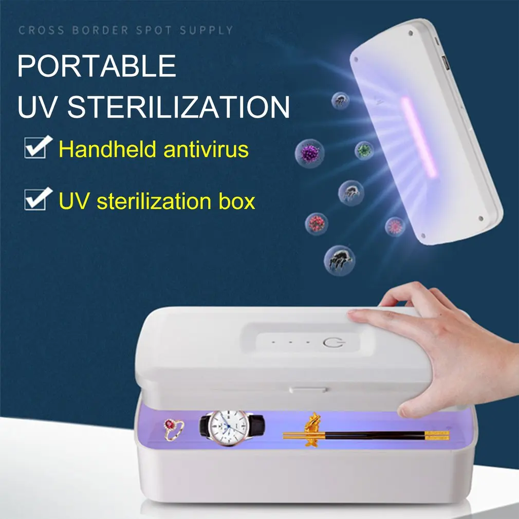premium uvc sterilizer uv sanitizer for mobile phones and household items mobile phone pacifier portable handheld sterilizer free global shipping