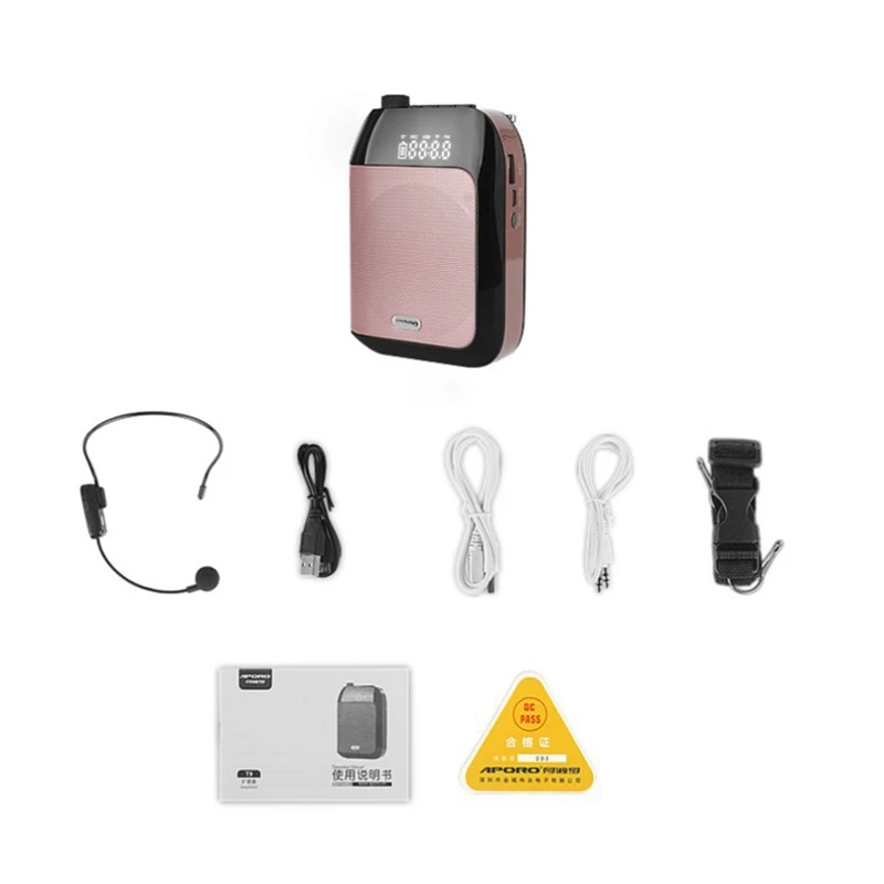 

Bluetooth APORO Apollo T9 UHF High-power Wireless Amplifier For Teaching Guide Little Bee Class Waist Wheat