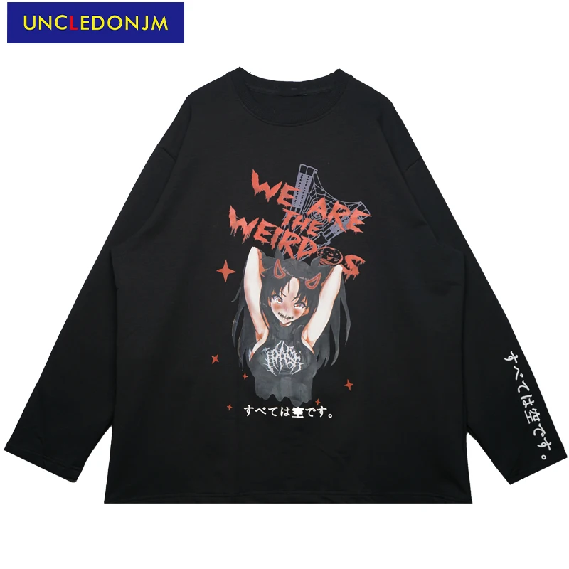 

UNCLEDONJM Anime t shirt harajuku cartoon t shirts men streetwear graphic tees graphic tees men hip hop Cotton Tops Tees U1303