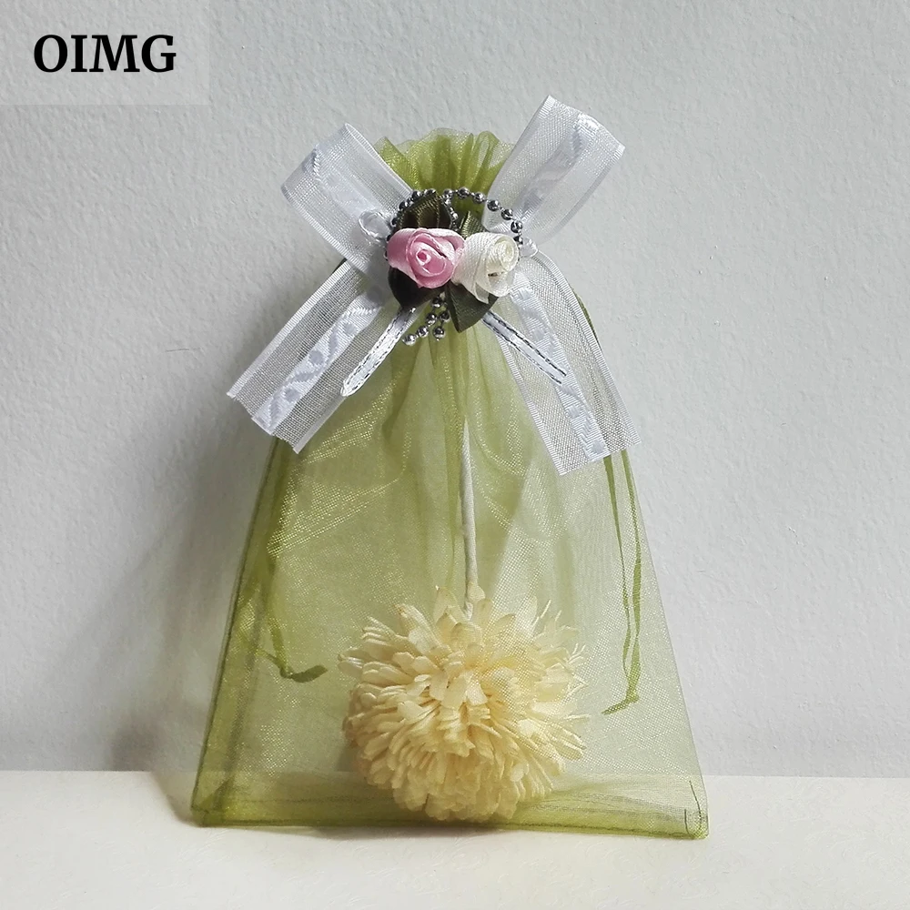 

16x22 17x23 Organza Gift Bag Drawstring Jewelry Packaging Bag Party Goodie Packing Favors Cake Pouches Drawable Bag Present10pcs