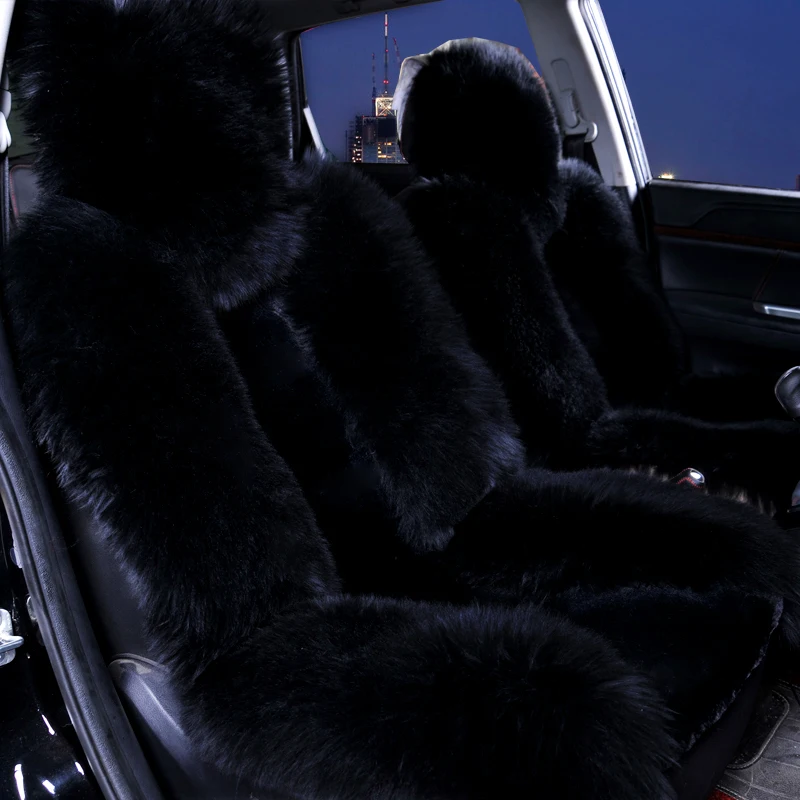 Шерстяное покрытие для автомобильного сиденья зимняя теплая плюшевая шерстяная