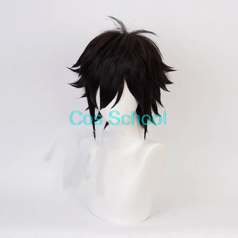 Cos School Ryuguin Seiya парики Kono Yuusha ga Ore Tueee Kuse ni Shinchou Sugiru Косплей аниме черные короткие
