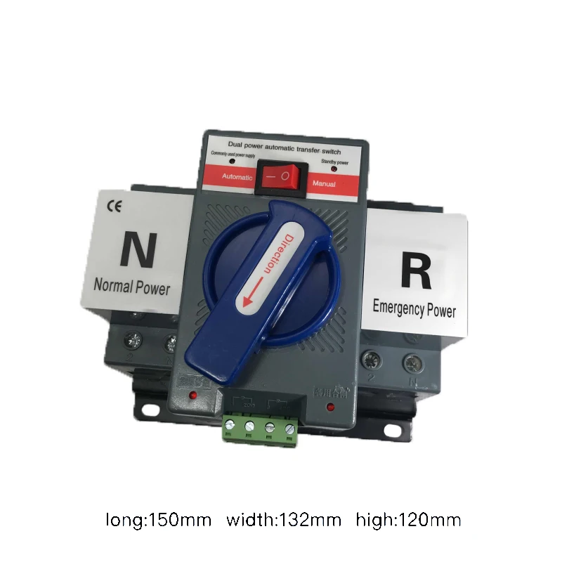 Автоматический переключатель 2P 63a 230 В типа MCB синий двойной питания номинальная