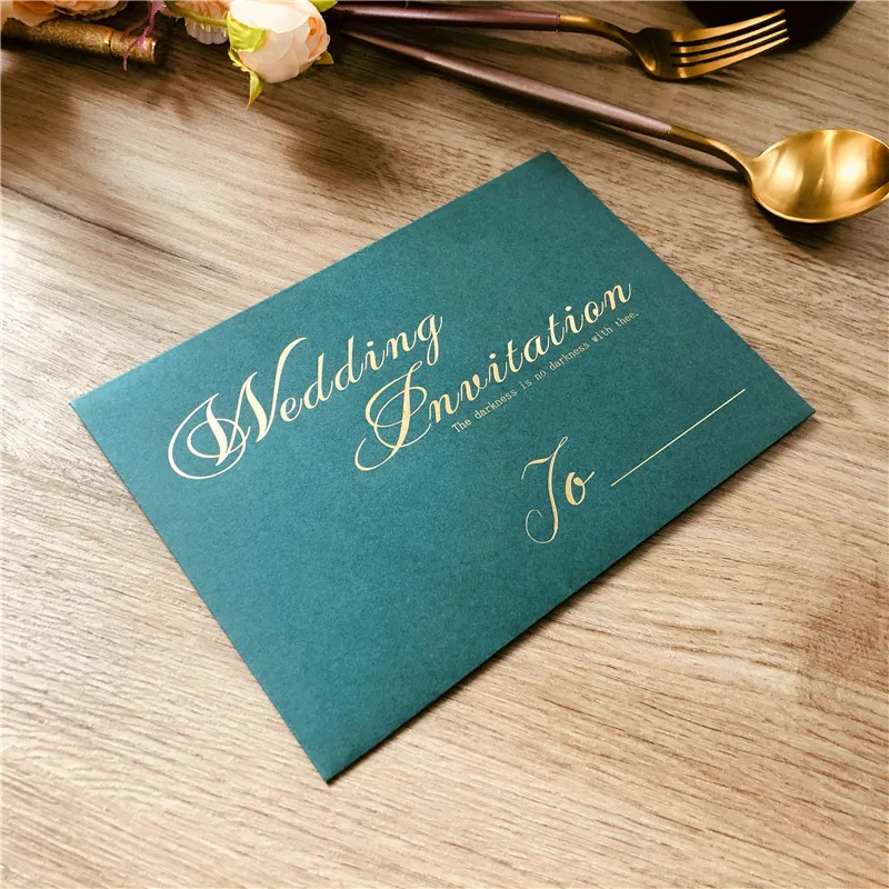 250g 135X195MM 25pc Pearl Color Paper Envelope For Invitations Gold Foil Print Wedding Card Bag Greeting Postcard A7 | Дом и сад