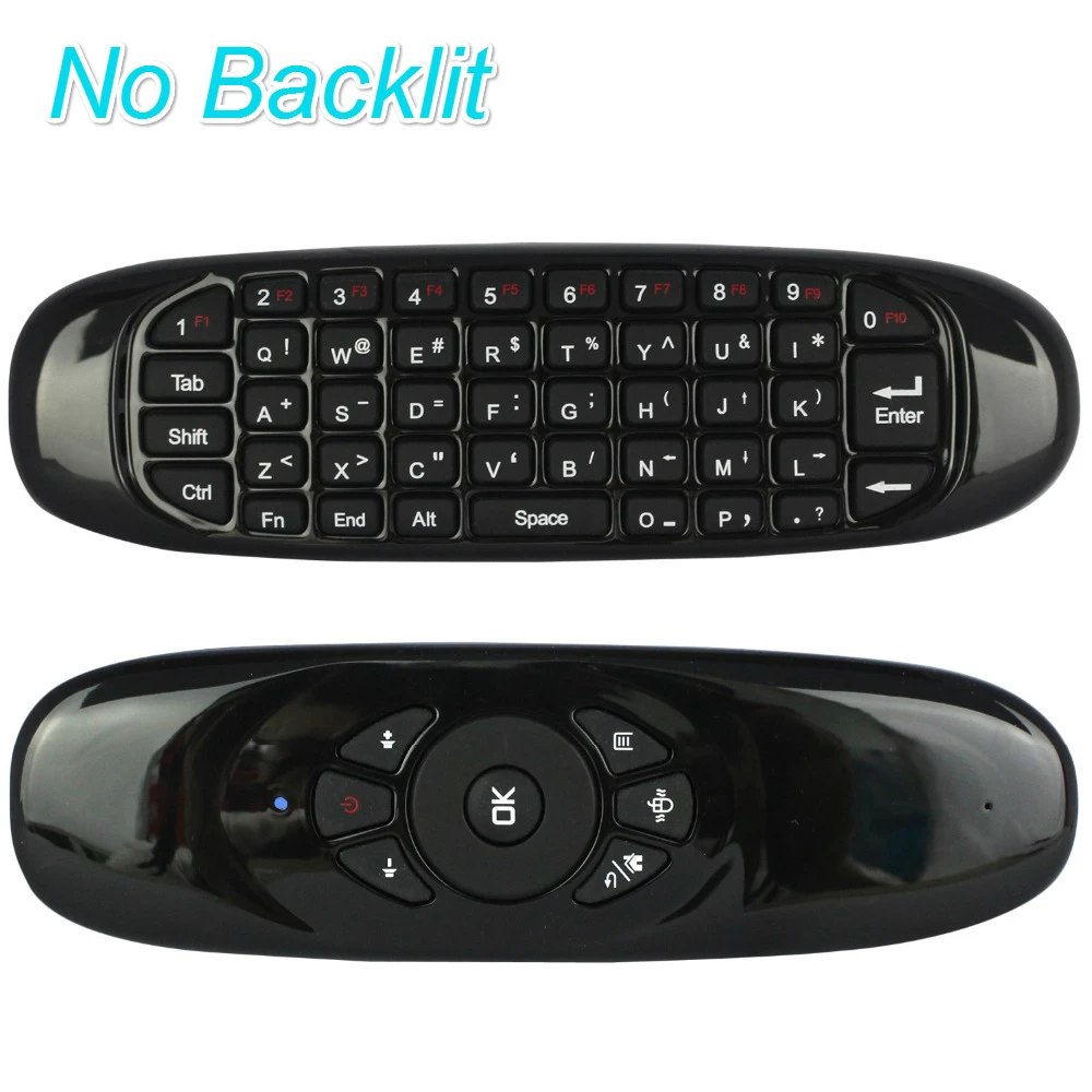 C120 No Backlit T tv BOX C120 подсветка 2,4G воздушная мышь перезаряжаемая Беспроводная Клавиатура дистанционного управления для Android tv Box Компьютер английская версия - Цвет: C120 No Backlit
