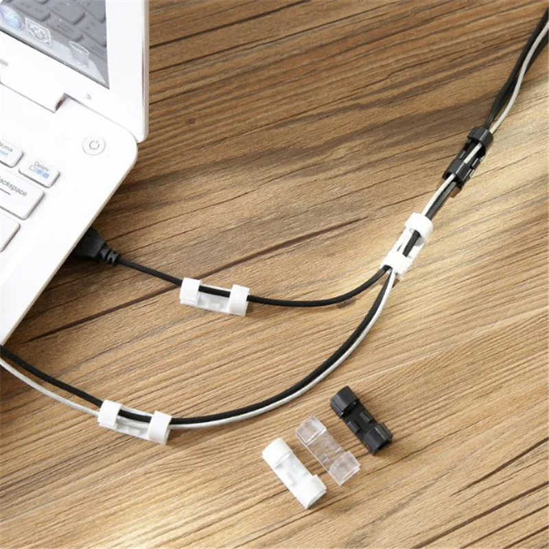 

Wire Storage Clips Buckle Cable Housing Data Line Manager Securing Cable Clamp Finishing Fixed Decor Tool 20pcs/16Pcs
