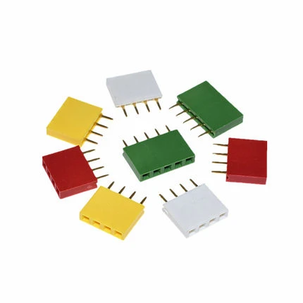 Однорядный гнездовой штырьковый разъем 2 54 мм цветной 1*4/5/6/8/10/40
