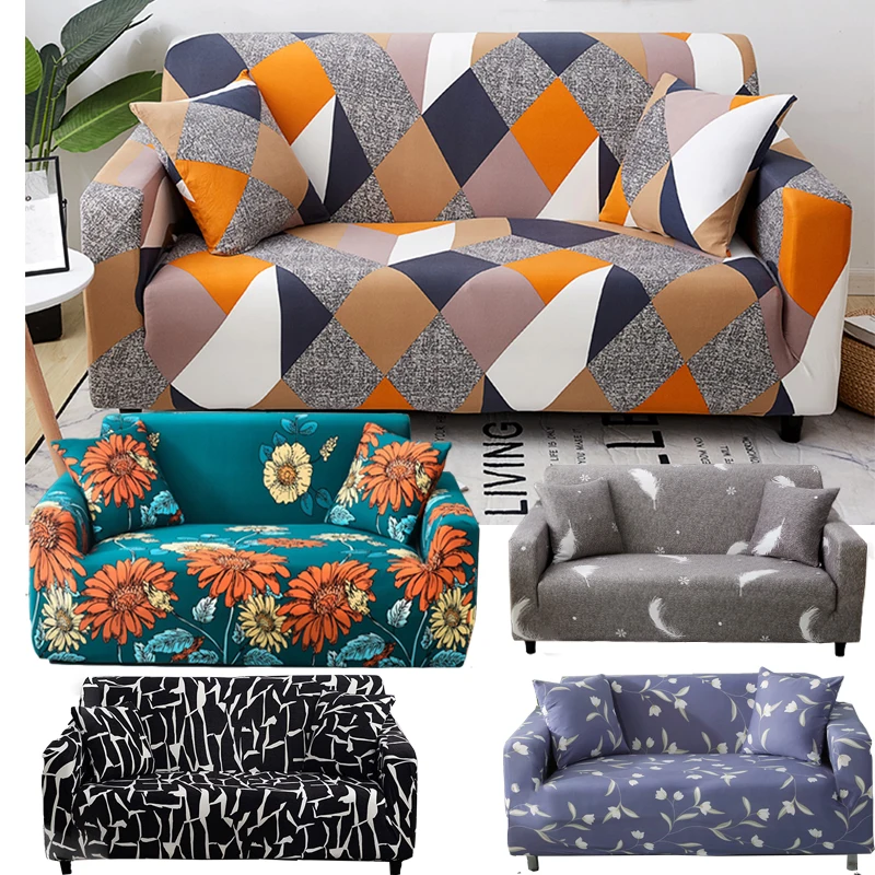 Эластичный чехол для дивана секционный L образной формы кресла