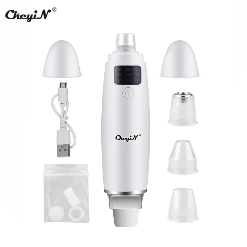 

CkeyiN Skin Peeling Vacuum Blackhead Removal Ultrasonic Scrubber Face Deep Cleansing Device Pimple Acne Remover Facial Care Tool