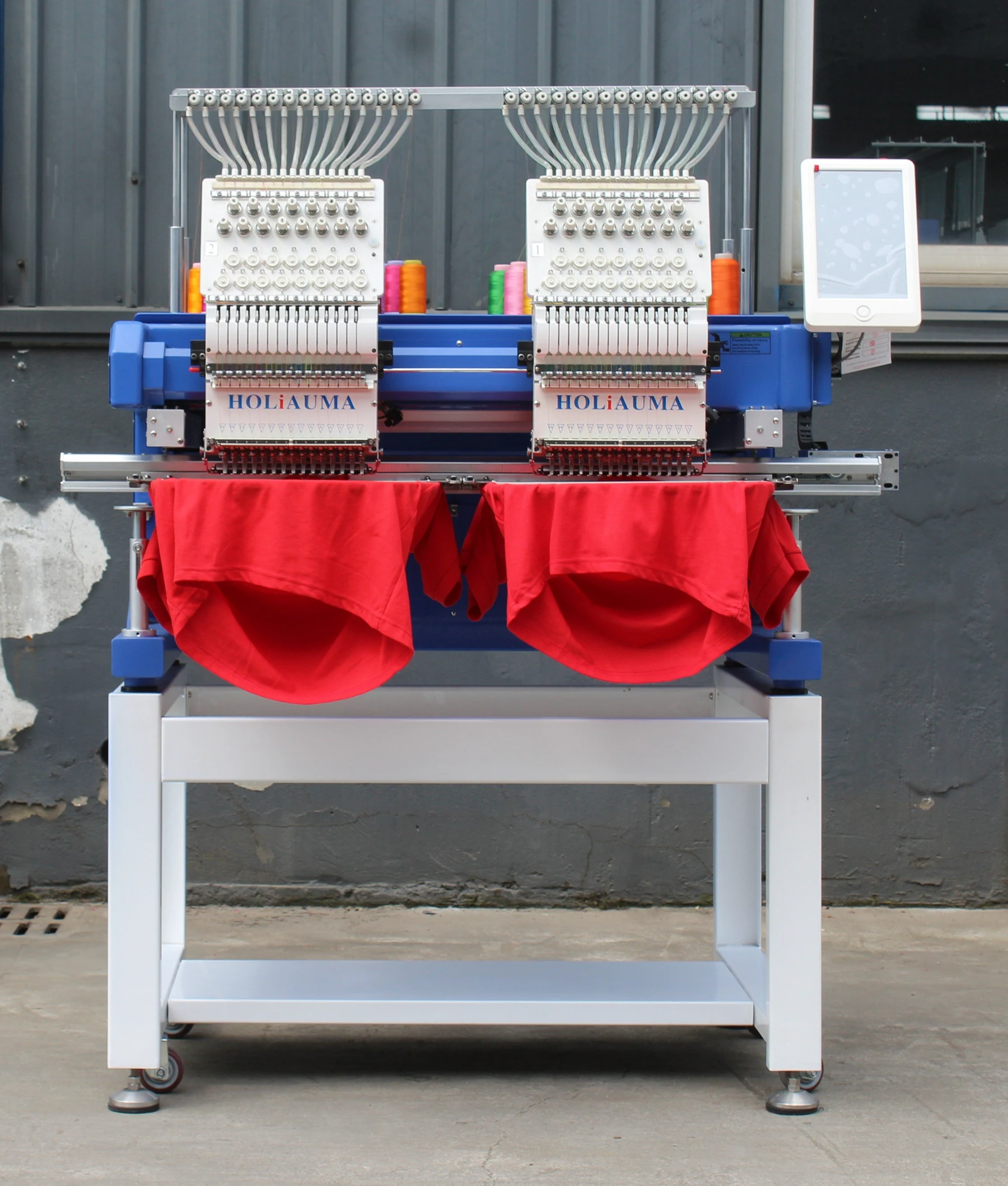 Две головки 15 игл машина для вышивки холиаума высокая скорость 2 головы