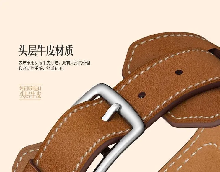 Ремешки из натуральной кожи для Apple Watch тонкие ремешки тура 42 мм 44 браслет iwatch 5 38 40