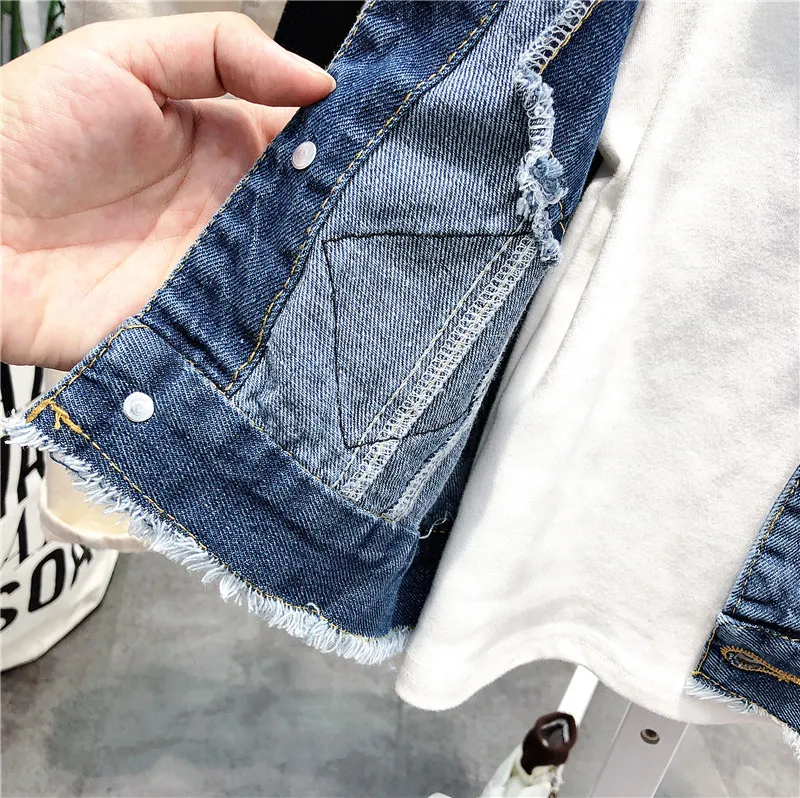 

3PCS WLG Boys Outfits Kids Spring Autumn Denim Blue Jacket White T Shirt and Khaki Pant Set Baby Boy Fashion Clothes for 2-6T