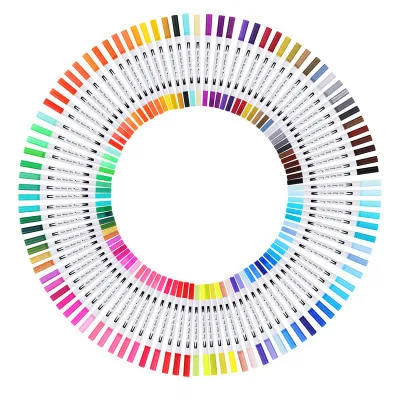 

Felt-Tip Pens Set Watercolor Pen Double-Headed Marker Pen set 12/24/36/100 Colors/ For Comic Design Sketch Alcohol-based Markers