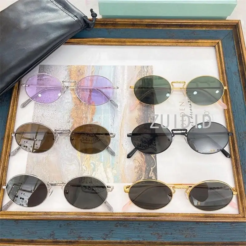 

Vintage Metal Frame Oval Sunglasses Oer1005 Retro Round Eyeglasses Fashion New Trend Male Female Shades Uv400 with Original Box