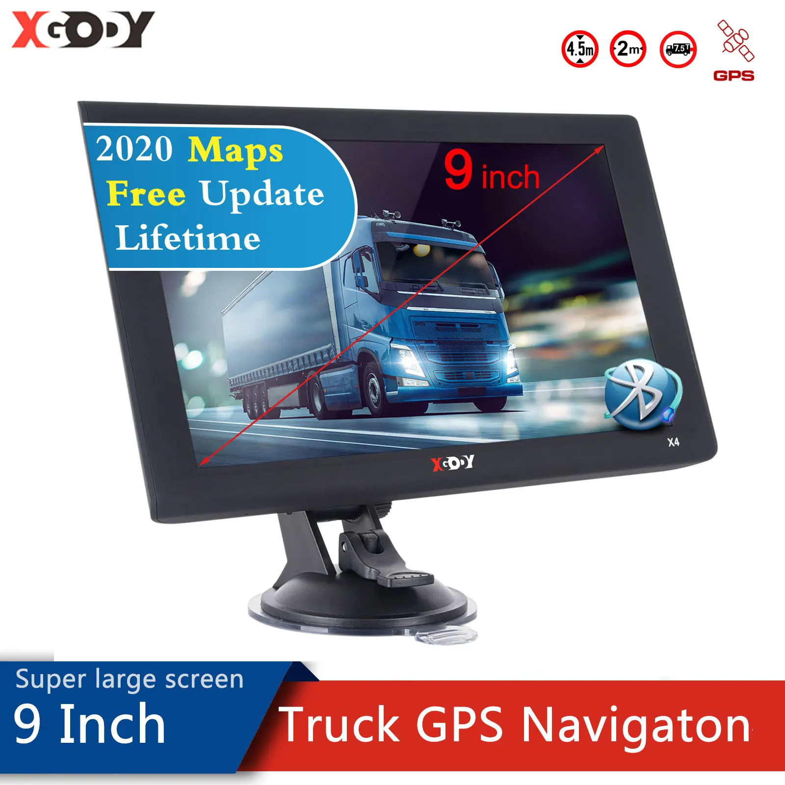 XGODY X4 9 дюймов навигатор 256 Мб 8 Гб Сенсорный экран автомобильный GPS с голосовым