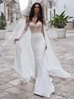 beach wedding dresses mermaid sweetheart chiffon beaded backless dubai arabic wedding gown bridal dress vestido de noiva