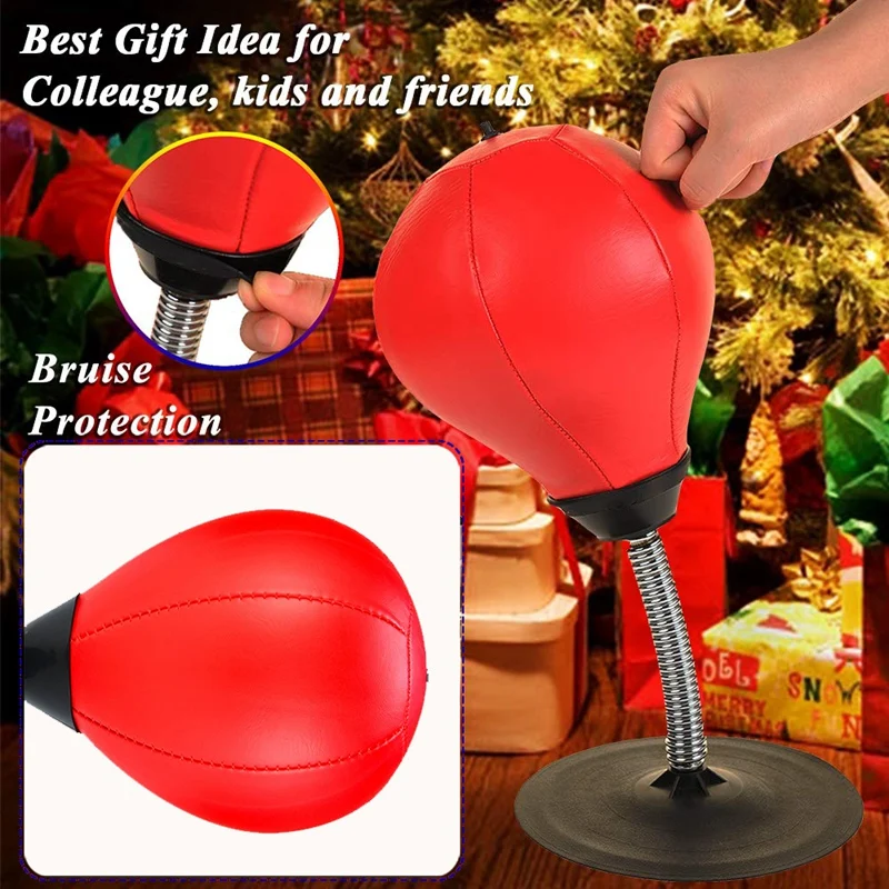 

Free Standing Desktop Stress Relief Toys Boxing Punch Ball with Suction Cup to Reflex Strain and Tension Toys for Teens Adult