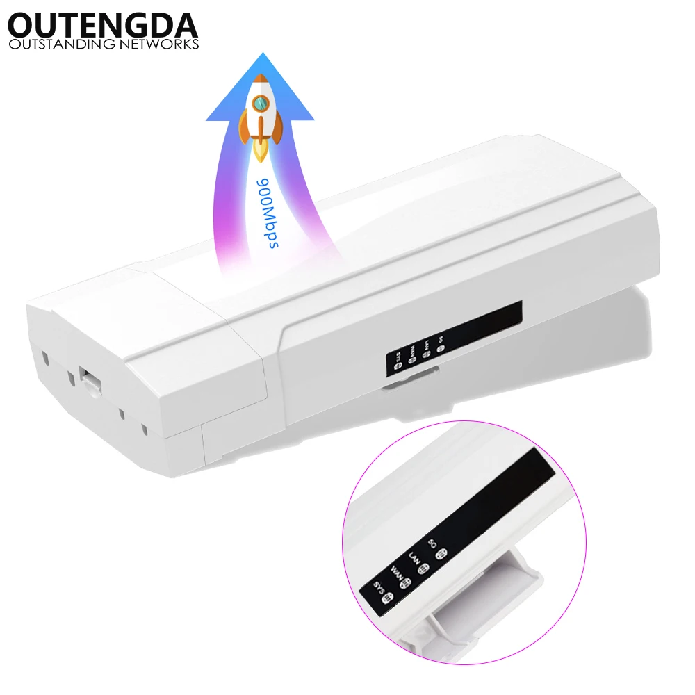 802.11AC 5.8Ghz 900Mbps INTELLIGENT wireless bridge Point-to-point video transmission 10km outdoor High-power wireless CPE bridg