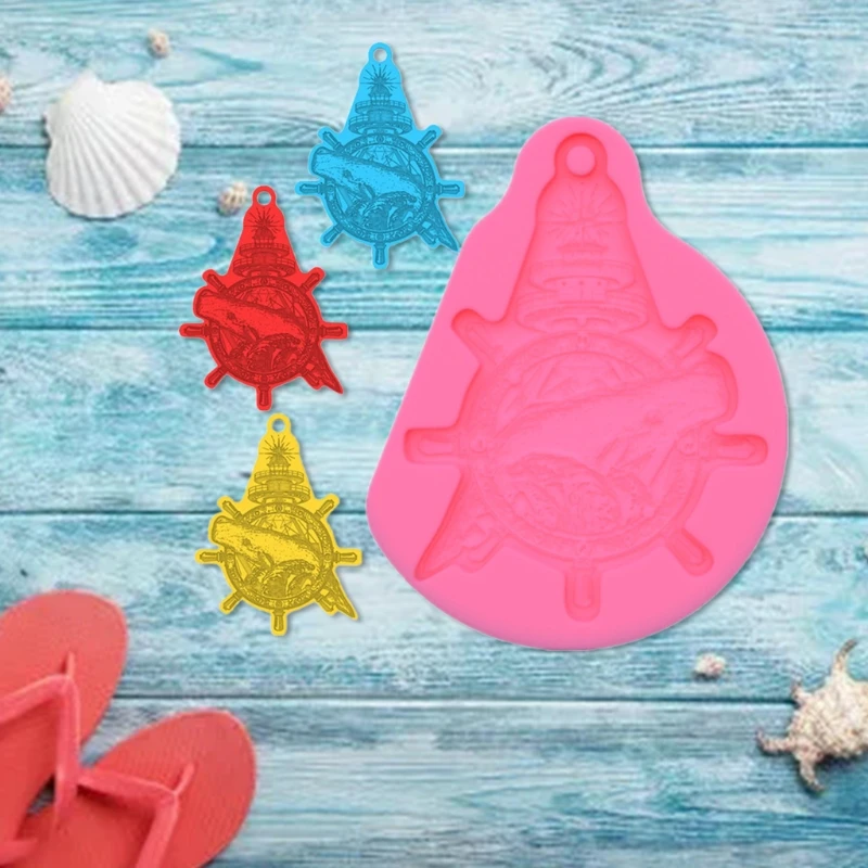 

DIY Ocean Theme Whale Keychain Epoxy Resin Mold Necklace Pendant Silicone Mould Handmade Crafts Jewelry Decor Casting Tools