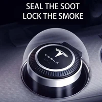 car ashtray with led light creative personality suitable for tesla model 3 model x model s model y auto parts