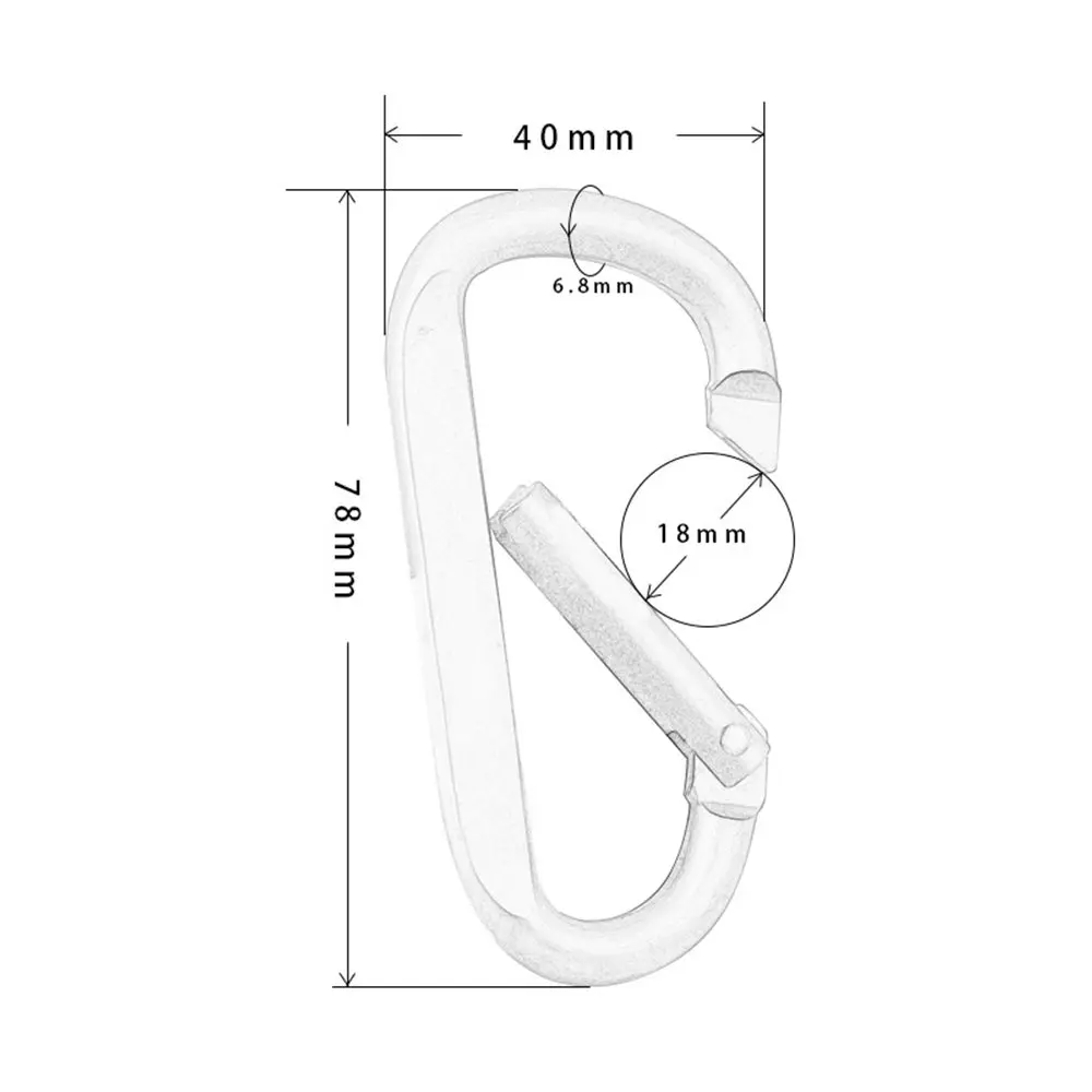 

4 Pcs Carabiner Clip Hook Key Chain Buckle For Camping Hiking Outdoor Travel Climbing Accessories