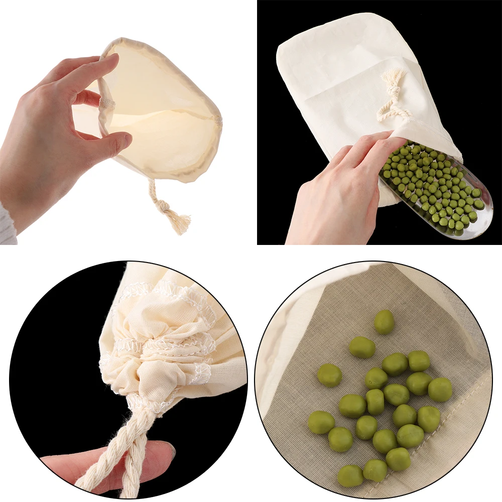 1 шт горячий орех молочный фильтр мешок пищевой органический хлопок и конопли