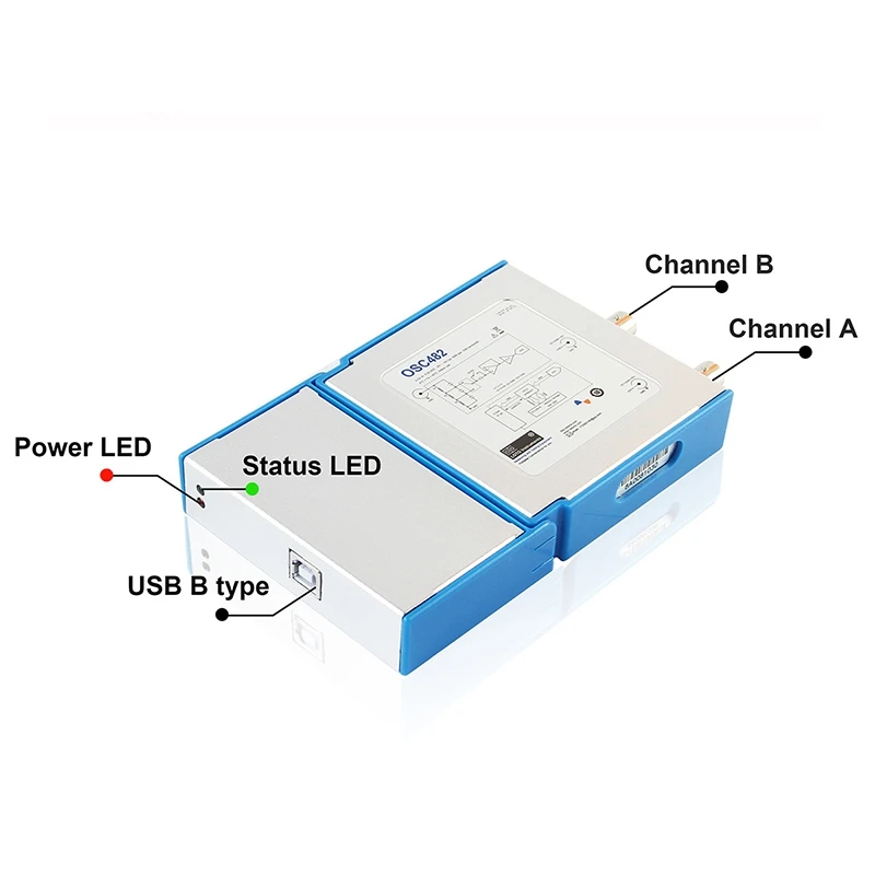 USB ПК виртуальный цифровой осциллограф OSC482 Android 2 0 полоса пропускания 20 МГц