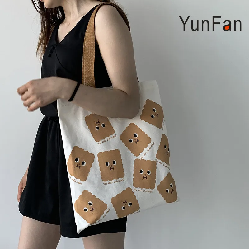 

Summer new ulzzang cute girl single shoulder canvas bag ins Japanese Harajuku small fresh school bag light cloth bag