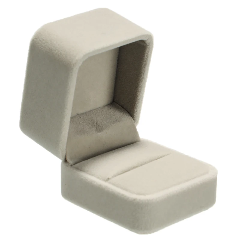 Серый бархат коробка ювелирных изделий ювелирные изделия упаковка дисплей