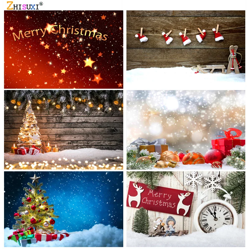 

Christmas Theme Photography Background Snowman Christmas tree Children Portrait Backdrops For Photo Studio Props 21622 SLHT-01