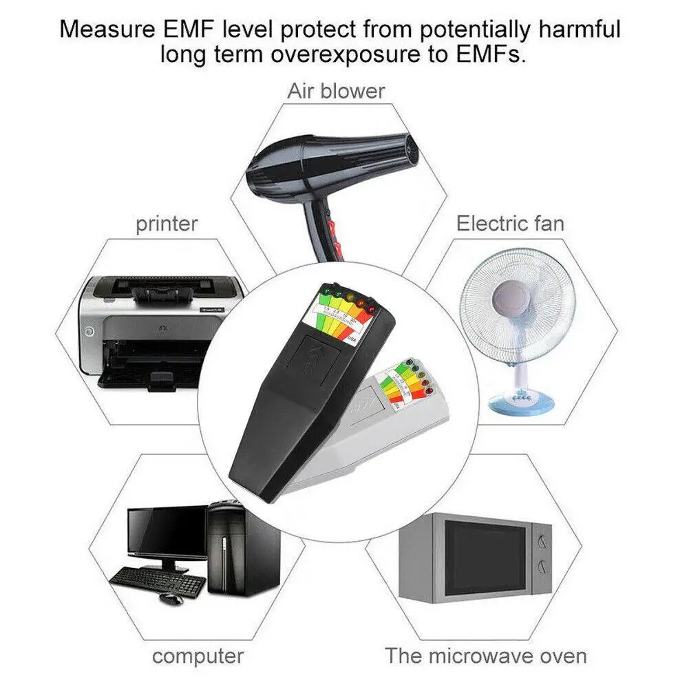KII K2 Electromagnetic Field EMF Gauss Meter Ghost Hunting Detector Portable Magnetic 5 LED | Инструменты