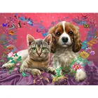 Набор для алмазной вышивки Yujohom, квадратная картина с изображением собаки, кошки
