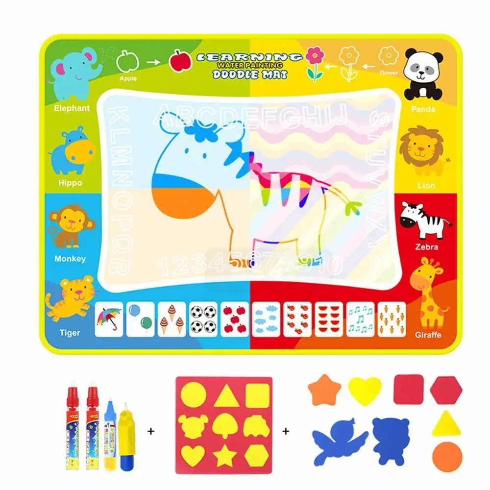 120*90 см забавная волшебная вода нарисованные красками книга каракули коврик для