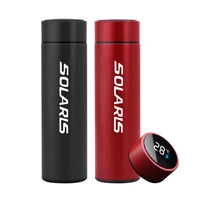 for hyundai solaris 500ml keep water bottle thermal thermos temperature display vacuum insulated stainless steel thermos flask