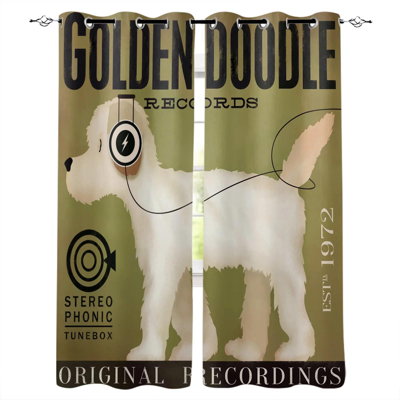 

Занавески для гостиной s с животными, собаками, Мультяшные драпировки, затемняющие шторы для спальни, эркера, декоративная затеняющая ткань