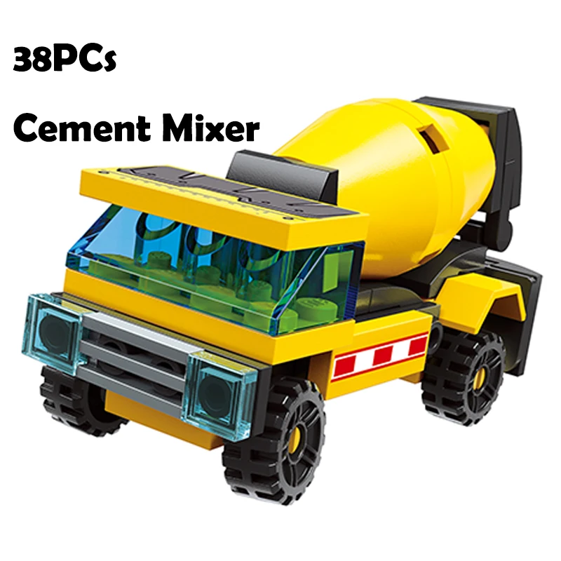 Конструктор HIPAC детский автомобиль грузовик фигурки кирпичи кран самосвал