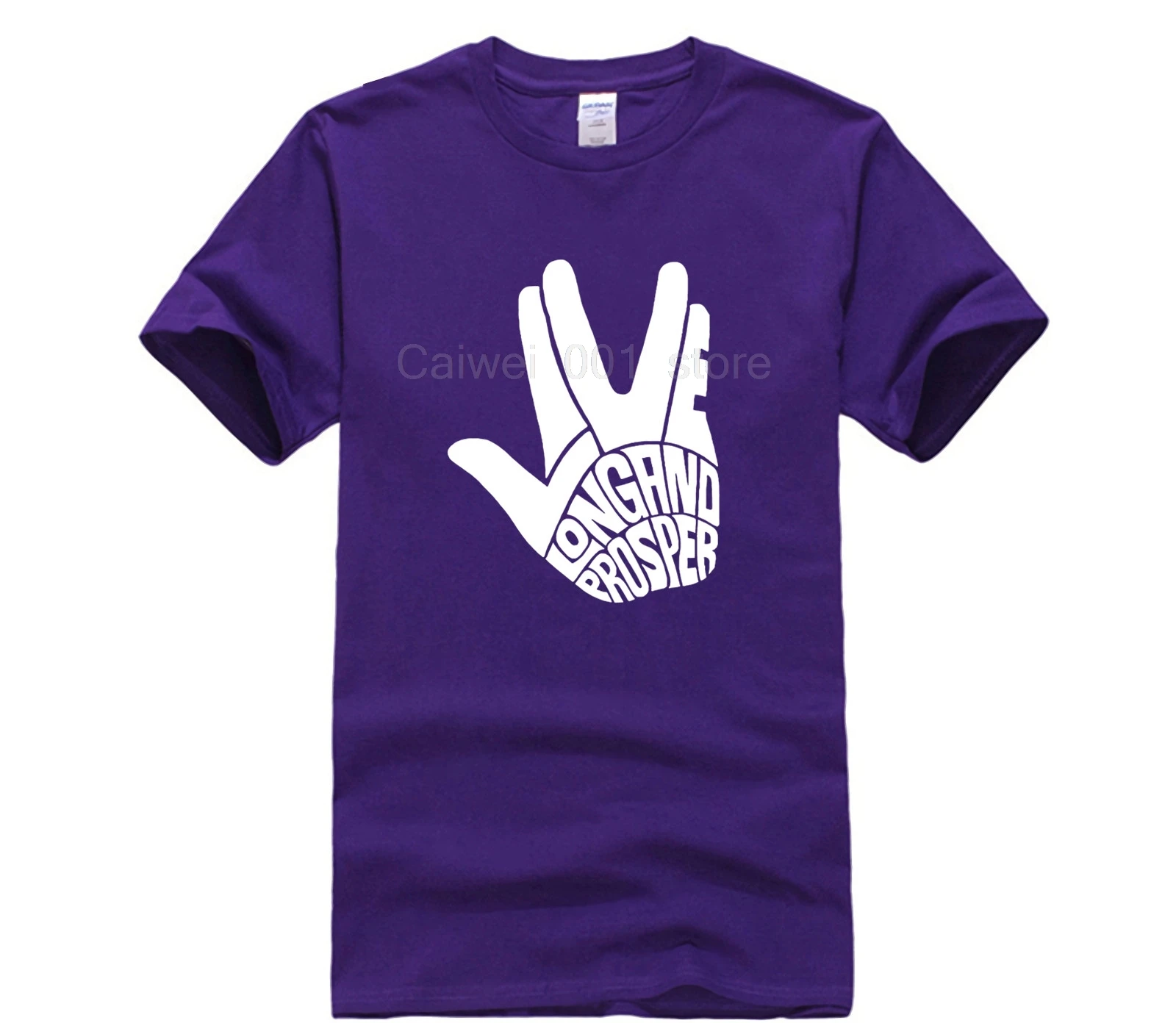 

Trendy Creative Graphic T shirt Live Long and Prosper Star Ringer Trekkie Treks Kirk Sci F I Geek Fashion Printed men's T Shirt