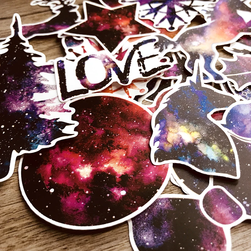 22 звёздочка винтажная фантазия галактика единорог животные наклейка сделай сам