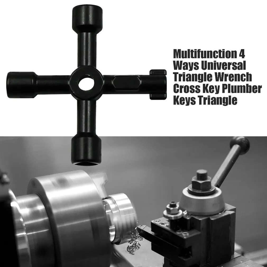 Multifunction 4 Ways Universal Triangle Wrench Cross Key Plumber For Gas Electric Meter Cabinets Bleed Radiators | Инструменты
