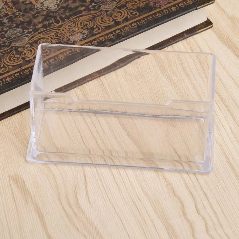 Чистая визитная карточка акриловая пластиковая стойка для дисплея настольного