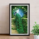 Картина для стразы, квадратная вышивка, павлин, украшение для дома, алмазные мозаичные животные