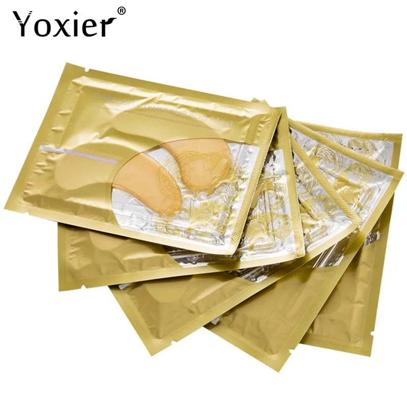 Yoxier 24k Золотая кристальная коллагеновая маска для глаз темные круги