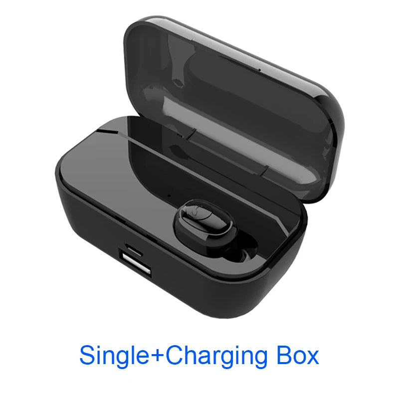 Single Ear Black Мини-наушники G6S TWS IPX5 Водонепроницаемый светодиодный дисплей Qi Беспроводная зарядная коробка 5,0 Bluetooth наушники многофункциональная спортивная Гарнитура - Цвет: Single Ear Black