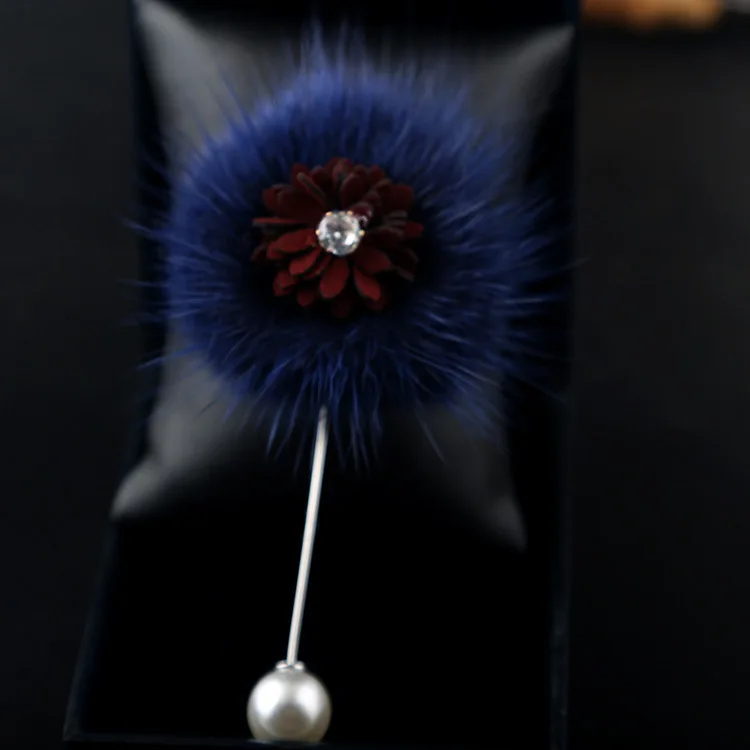 Я Remiel модная женская обувь в Корейском стиле с милыми меховыми брошь из шариков